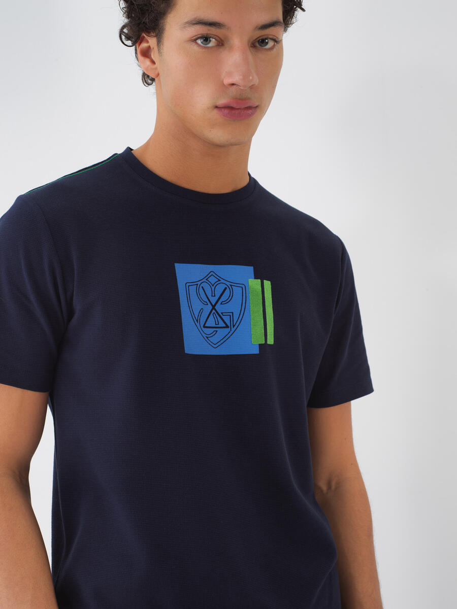 Lacivert Regular Fit Pamuklu Tişört