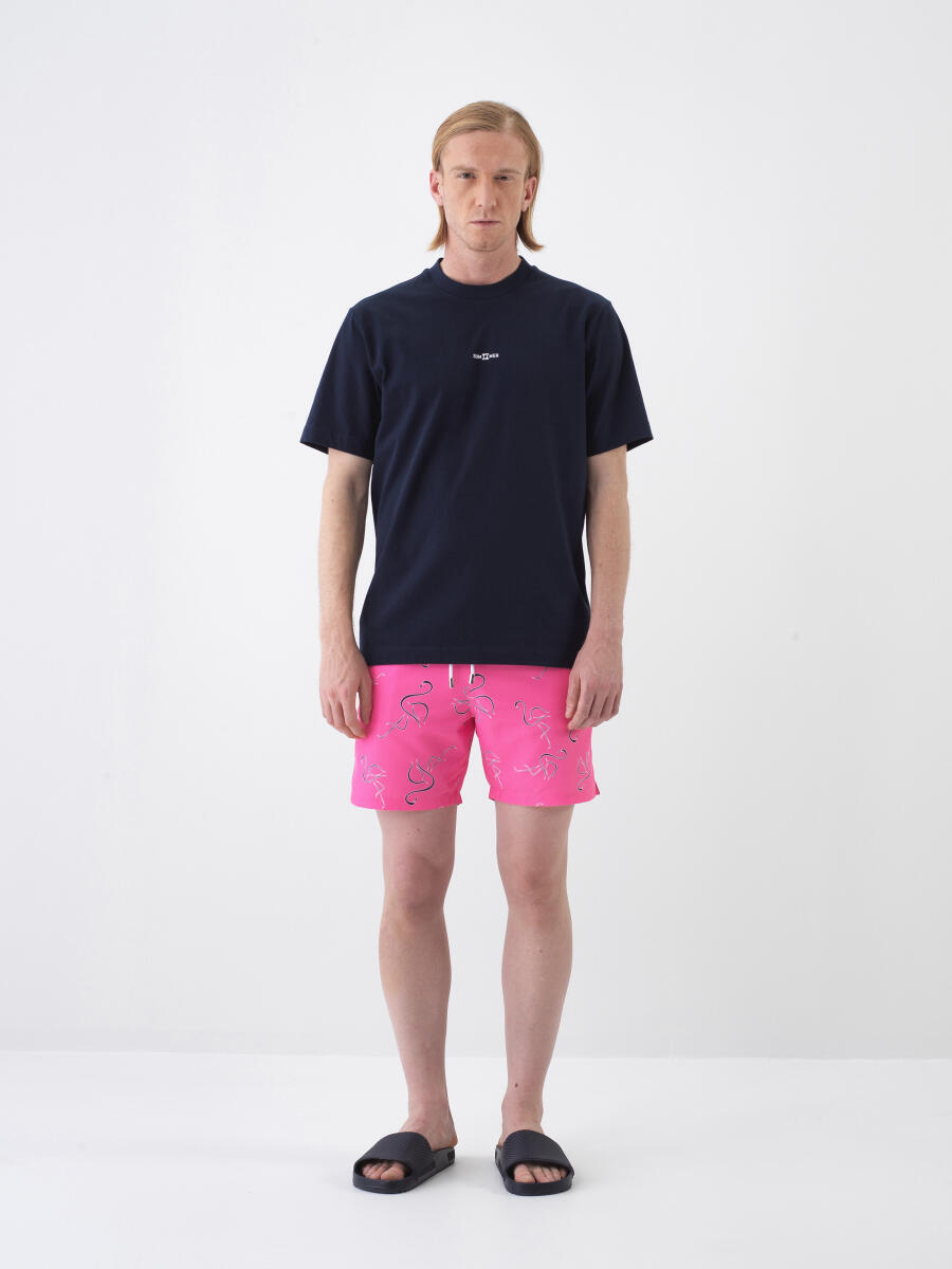 Lacivert Regular Fit Pamuklu Tişört - 2