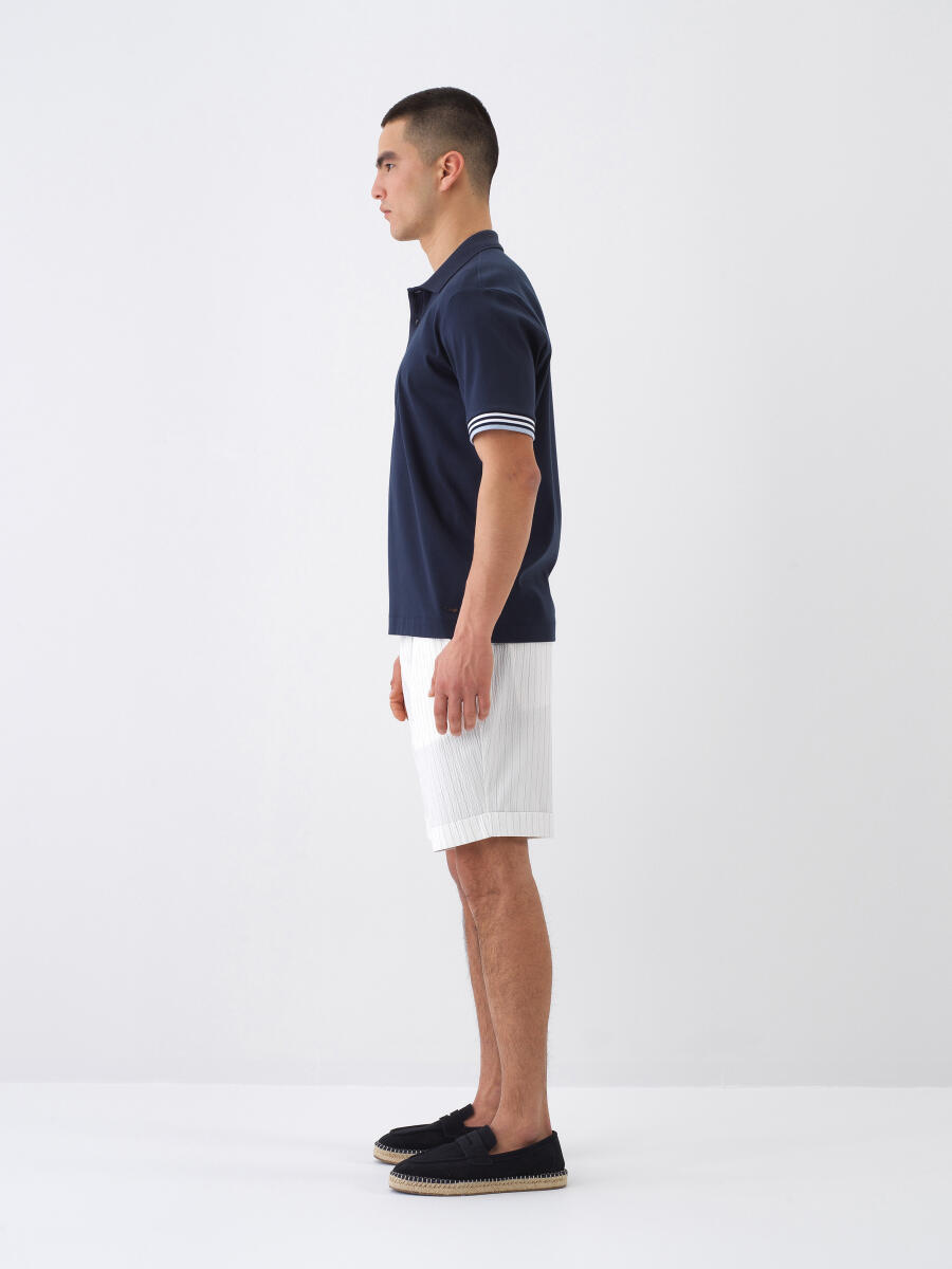 Lacivert Regular Fit Pamuklu Tişört - 3