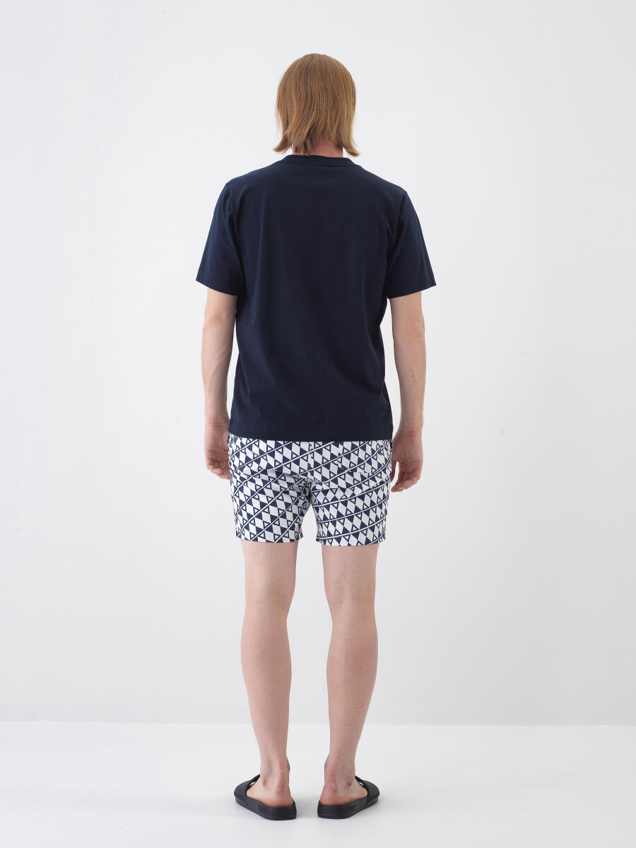 Lacivert Regular Fit Pamuklu Tişört - 5