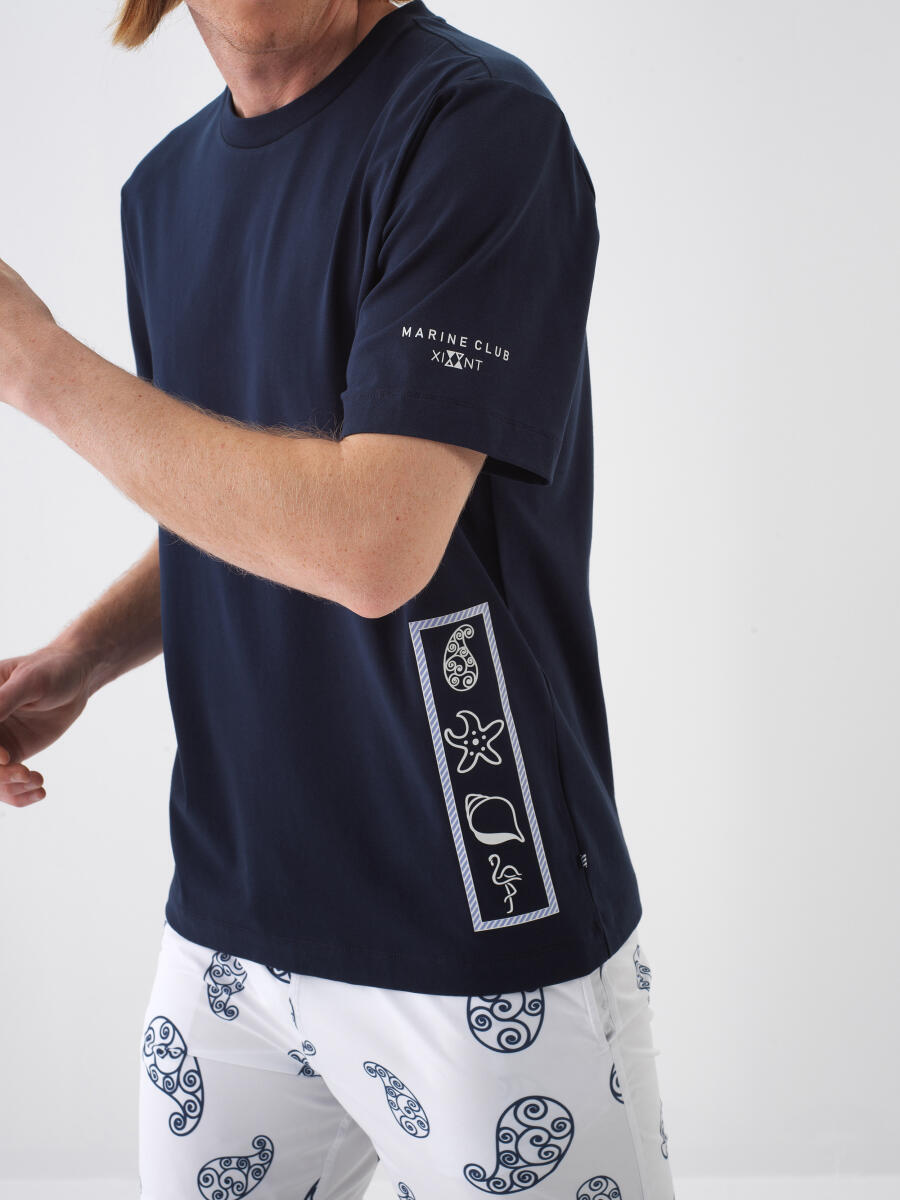 Lacivert Regular Fit Pamuklu Tişört