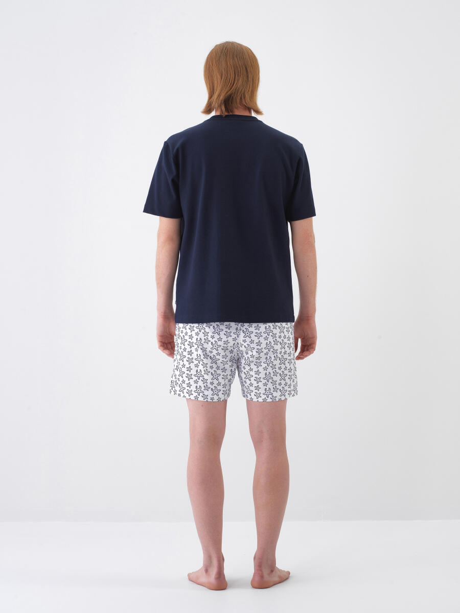 Lacivert Regular Fit Pamuklu Tişört - 5