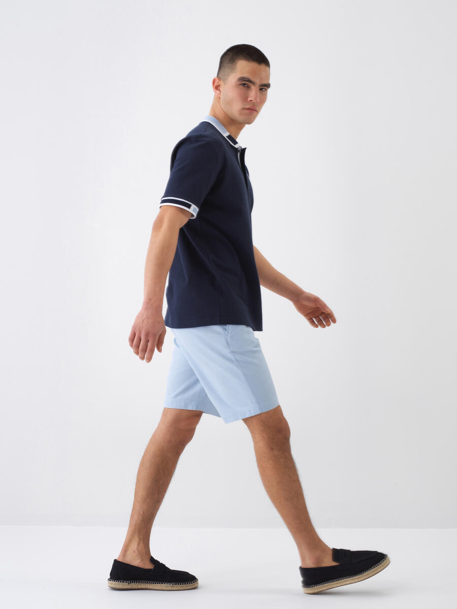 Lacivert Regular Fit Pamuklu Tişört - 3