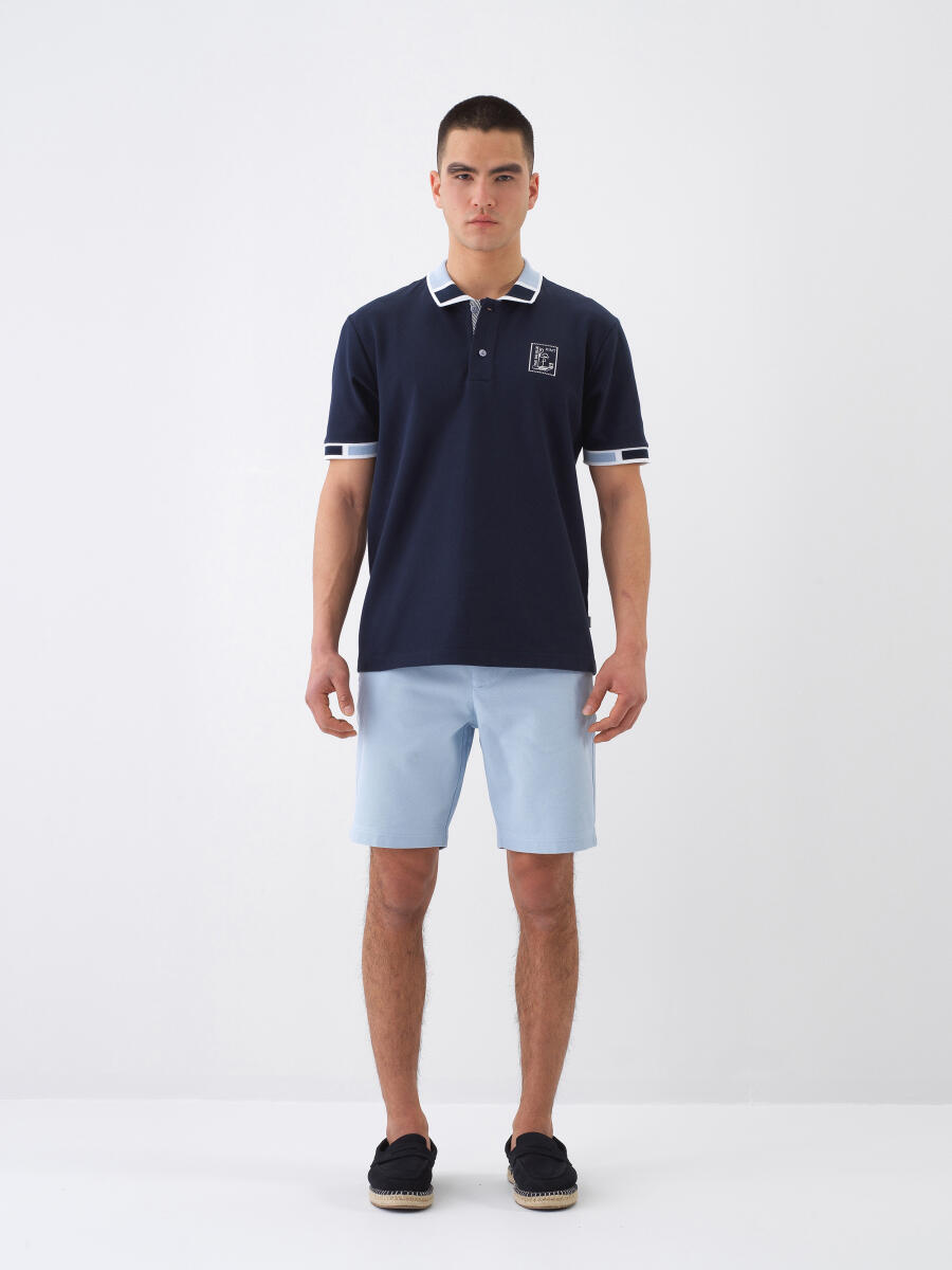 Lacivert Regular Fit Pamuklu Tişört - 2
