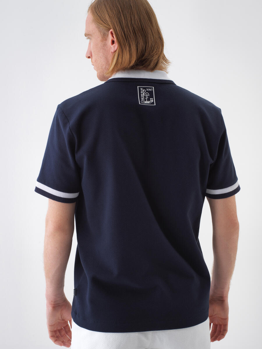 Lacivert Regular Fit Pamuklu Tişört - 4