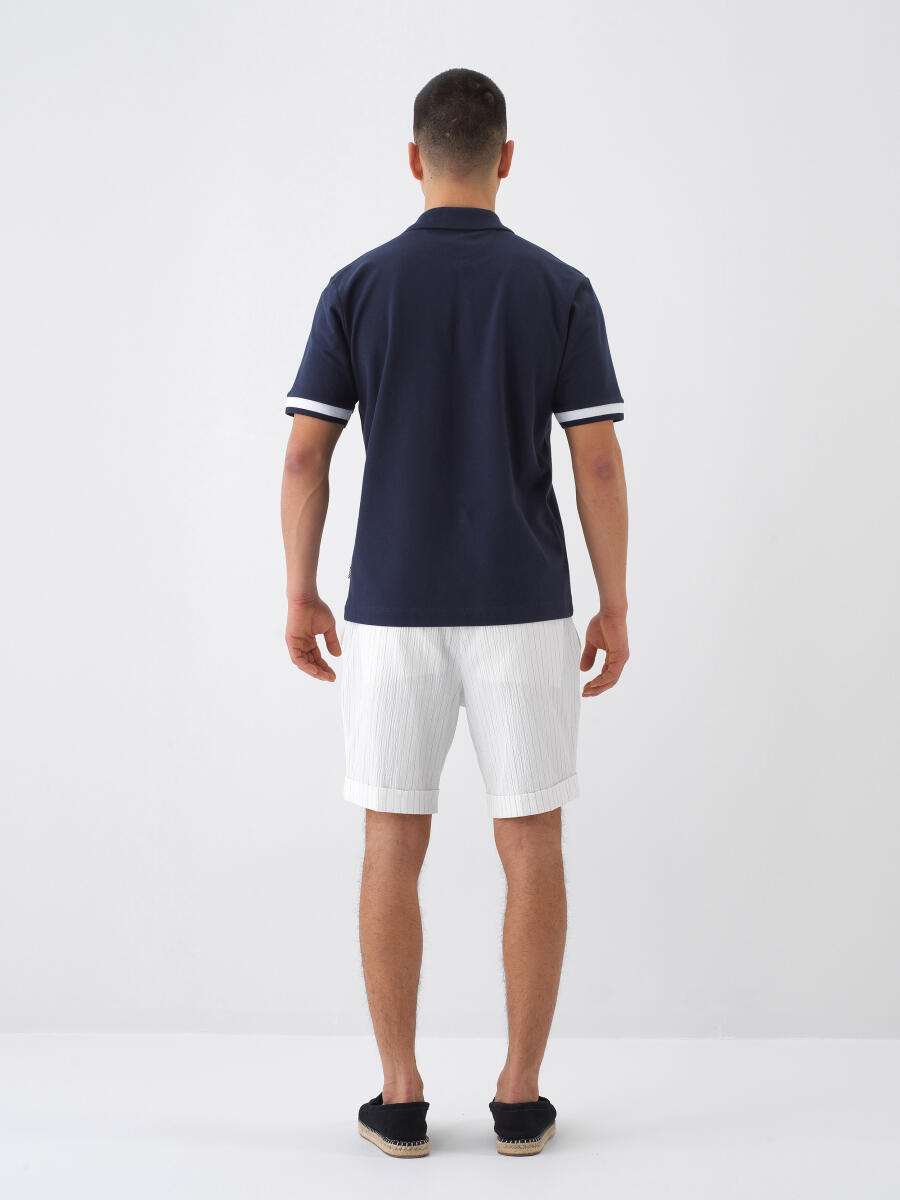 Lacivert Regular Fit Pamuklu Tişört - 5