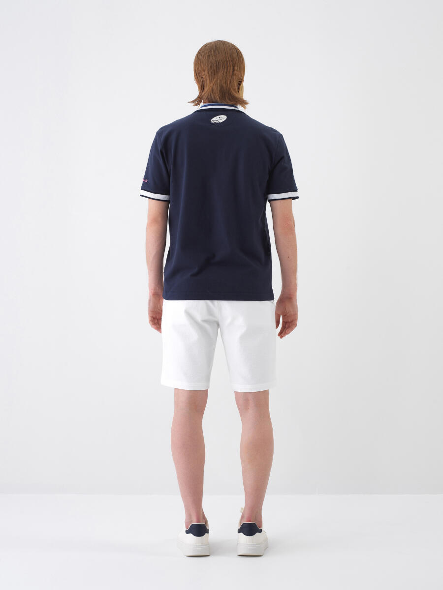 Lacivert Regular Fit Pamuklu Tişört - 5
