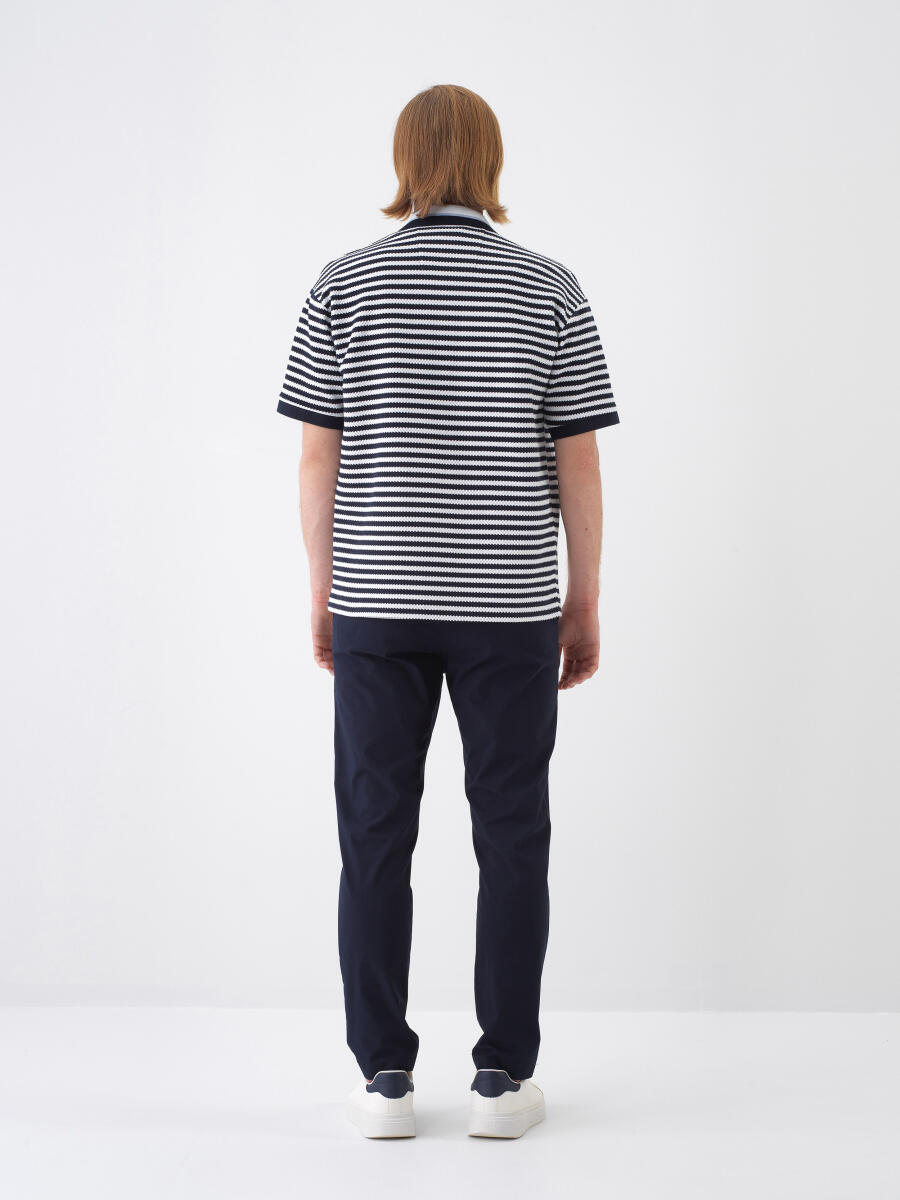 Lacivert Regular Fit Pamuklu Tişört - 5