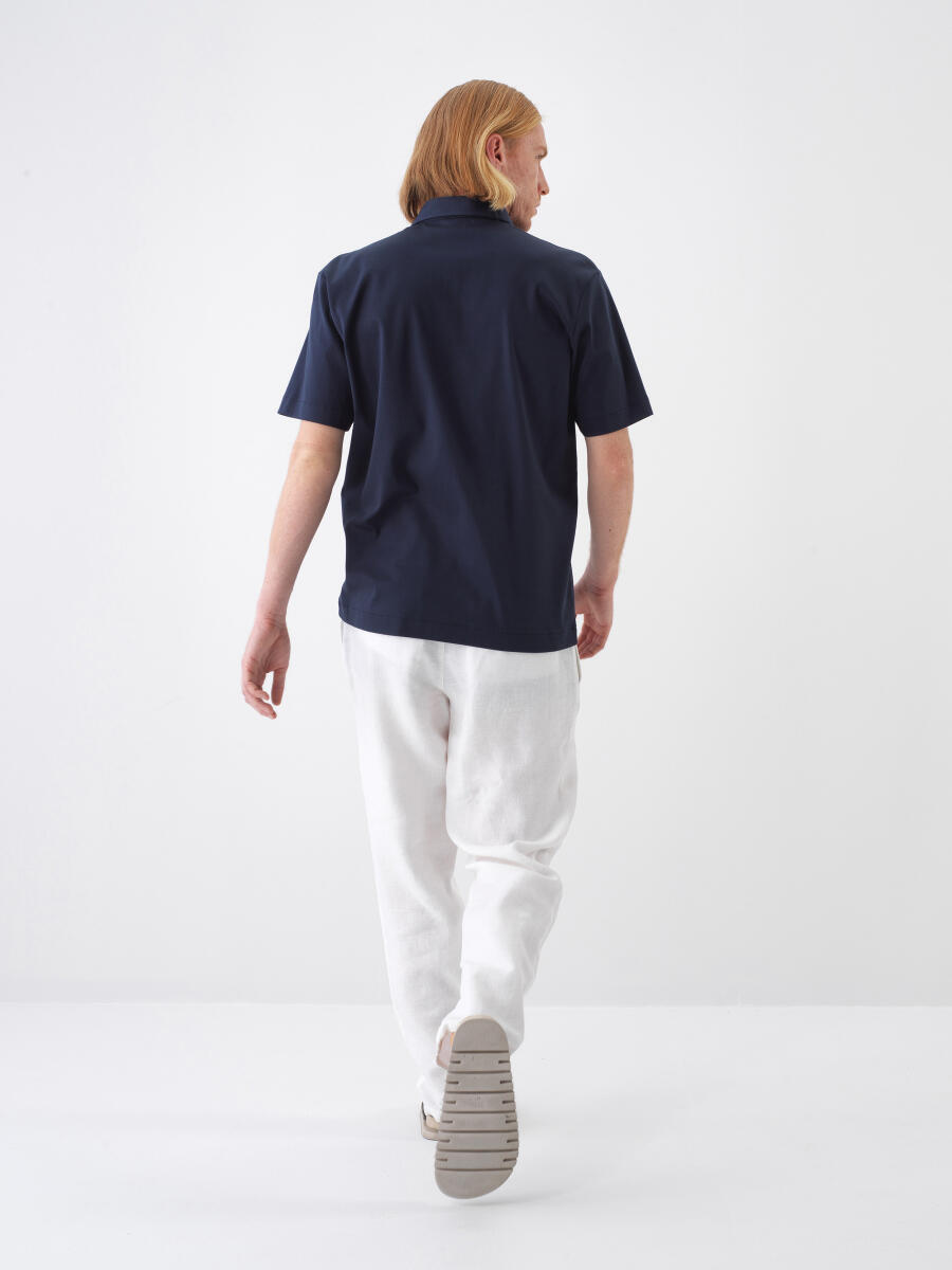 Lacivert Regular Fit Pamuklu Tişört - 5