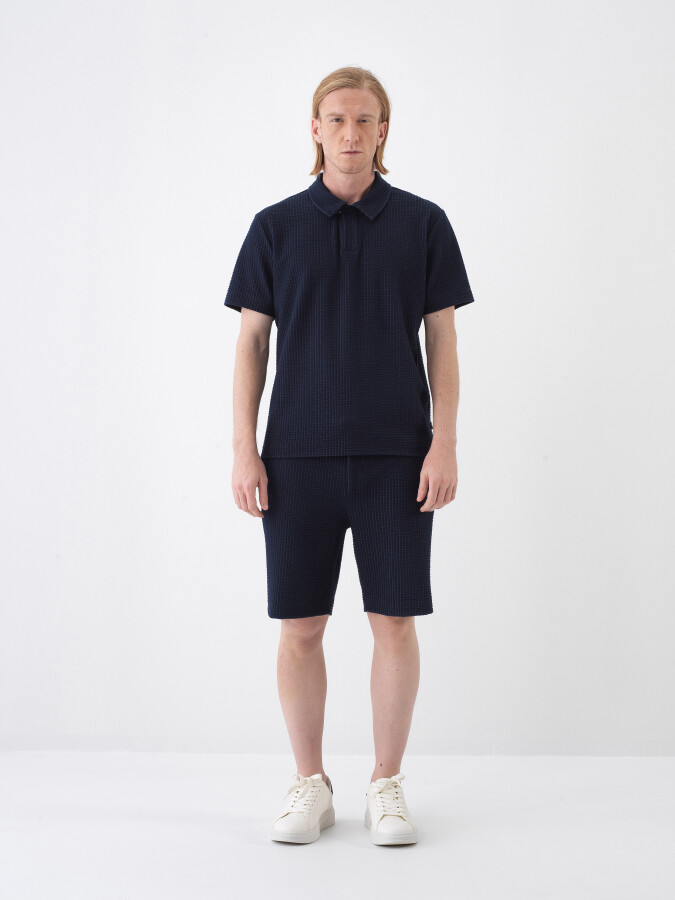 Lacivert Regular Fit Polo Yaka Tişört - Xint