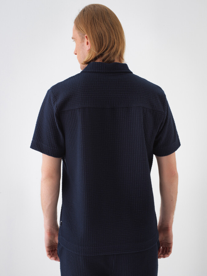 Lacivert Regular Fit Polo Yaka Tişört - Xint