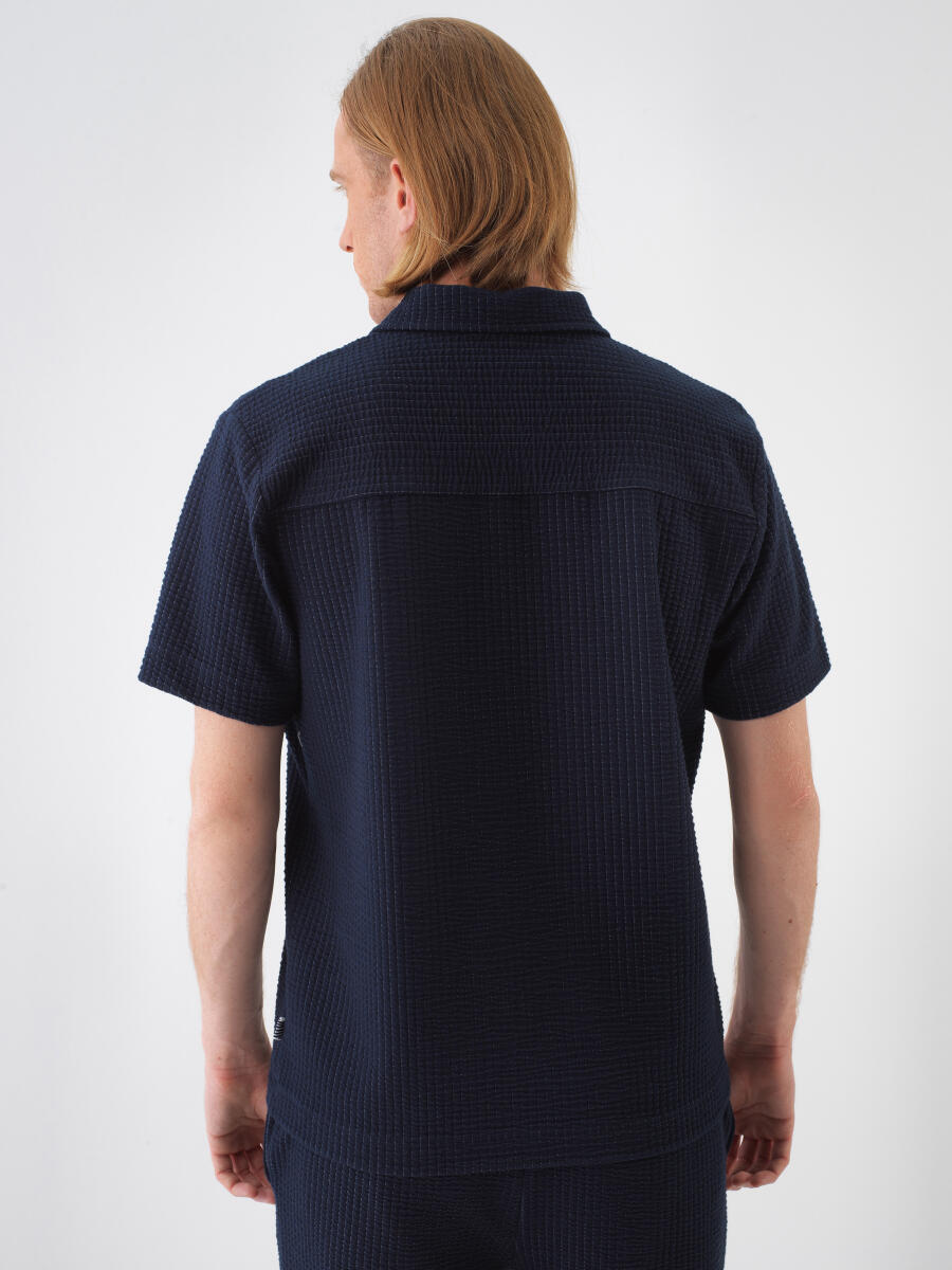 Lacivert Regular Fit Tişört - 4