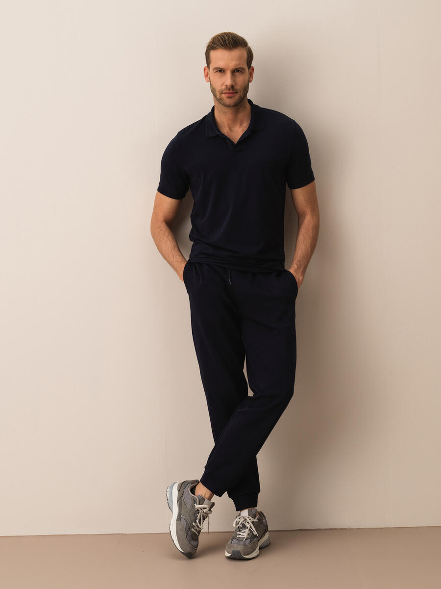 Lacivert Slim Fit Pamuklu Tişört - 2