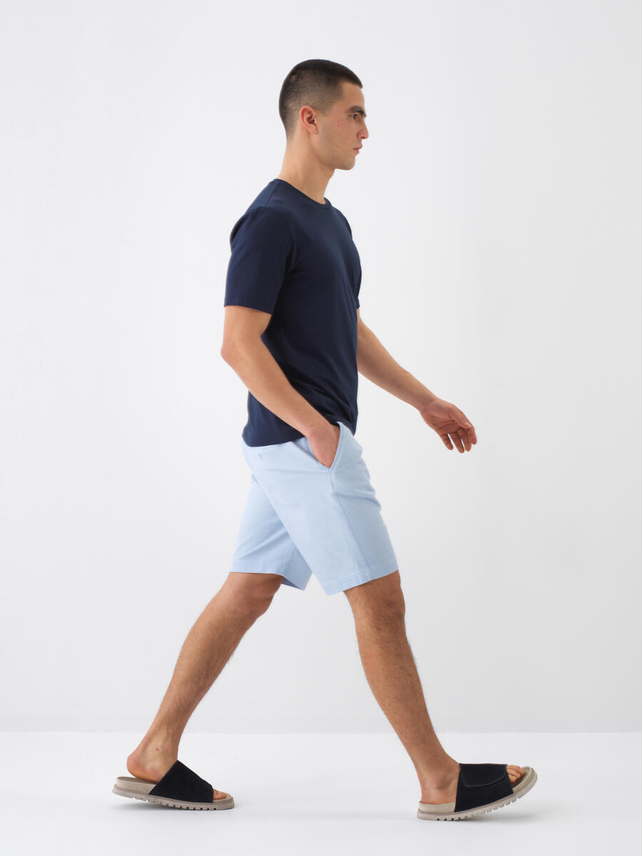 Lacivert Slim Fit Pamuklu Tişört - 3