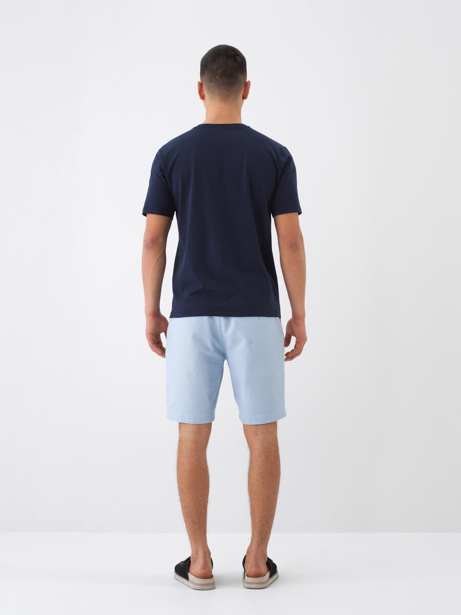 Lacivert Slim Fit Pamuklu Tişört - 5