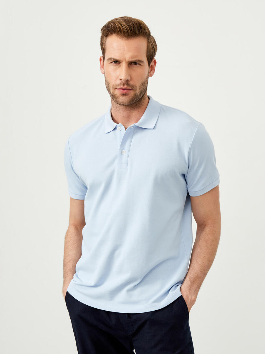 Mavi Regular Fit Pamuklu Polo Yaka Basic Tişört