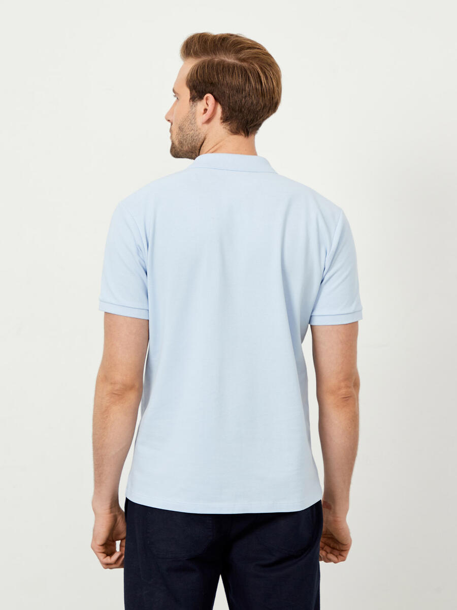 Mavi Regular Fit Pamuklu Polo Yaka Basic Tişört - 4