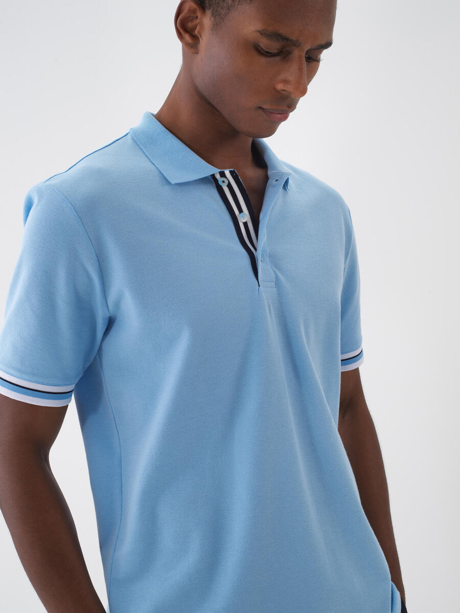 Mavi Regular Fit Pamuklu Polo Yaka Tişört