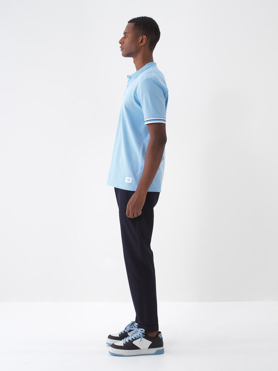 Mavi Regular Fit Pamuklu Polo Yaka Tişört - 4