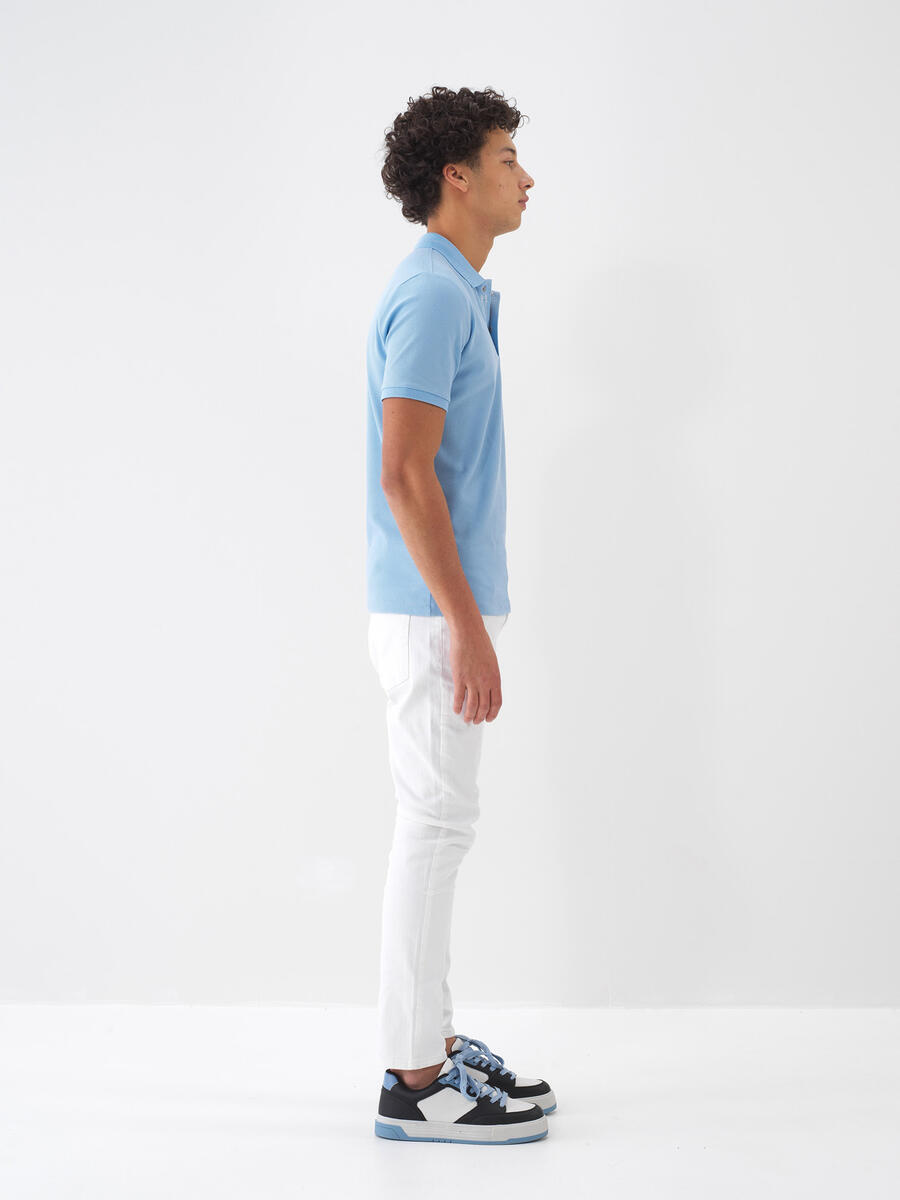 Mavi Slim Fit Pamuklu Tişört - 3