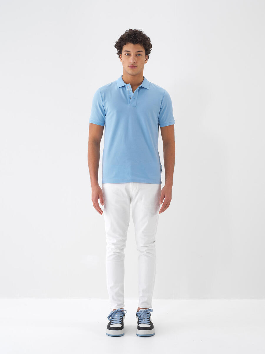 Mavi Slim Fit Pamuklu Tişört - 2