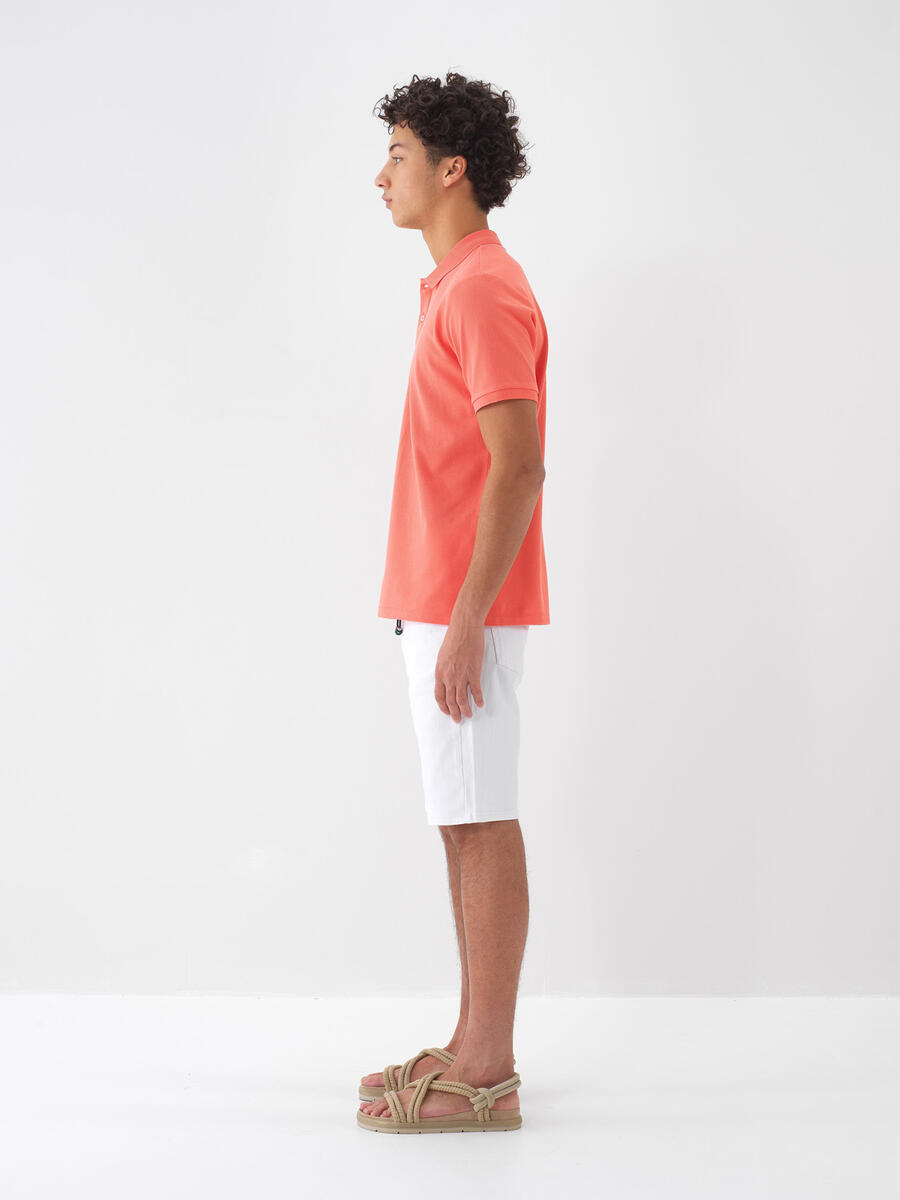 Nar Çiçeği Regular Fit Pamuklu Tişört - 4