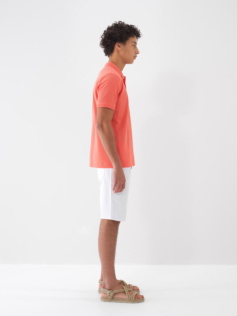 Nar Çiçeği Regular Fit Pamuklu Tişört - 3