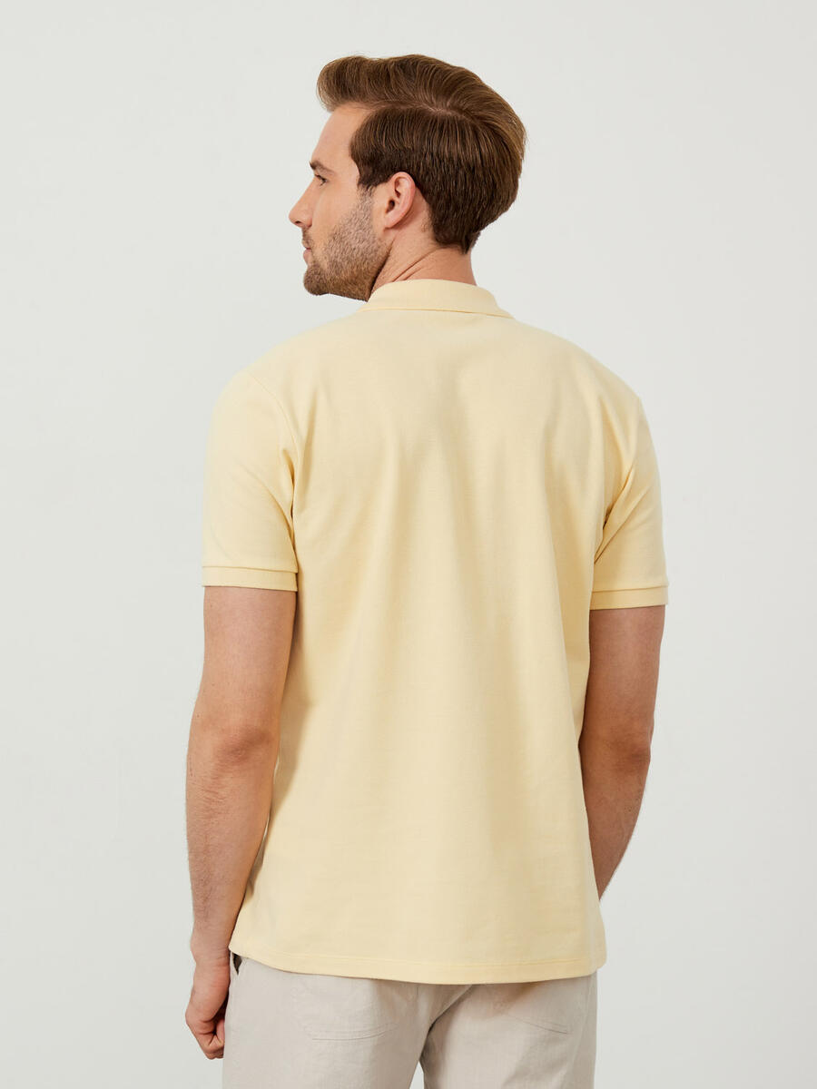 Sarı Regular Fit Pamuklu Tişört - 5