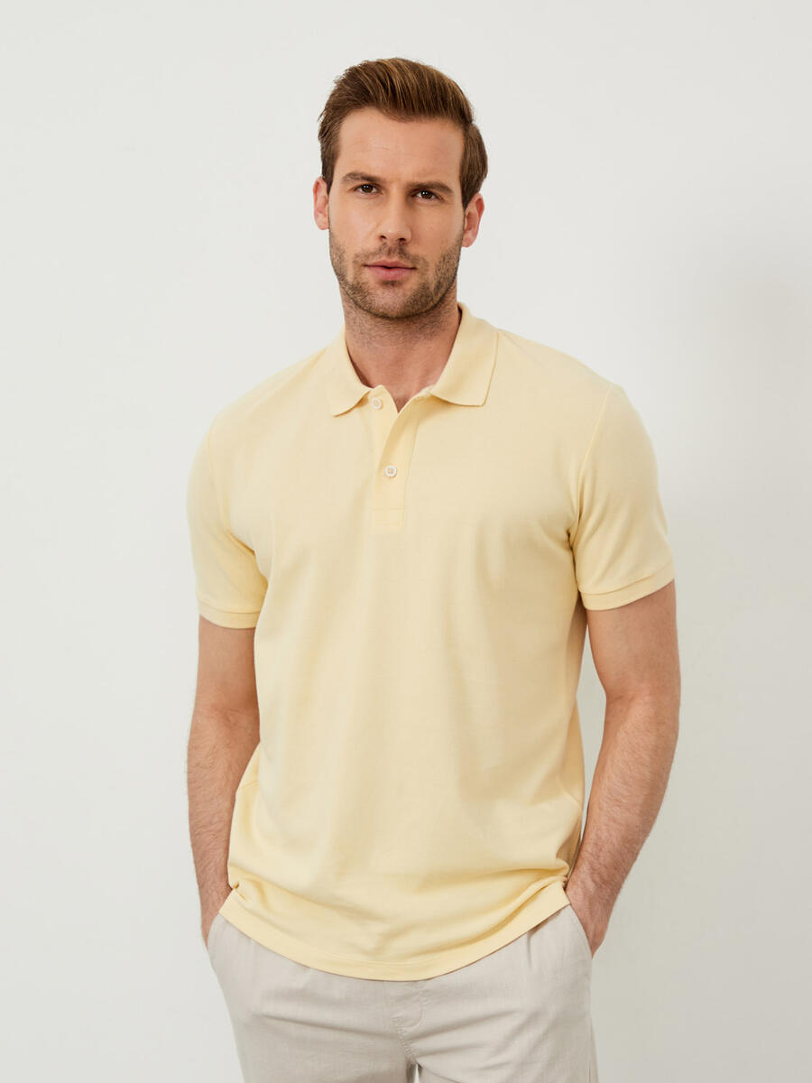 Sarı Regular Fit Pamuklu Tişört - 3