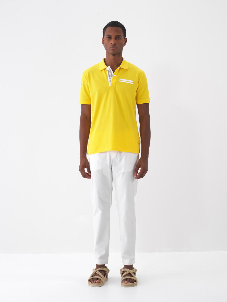 Sarı Regular Fit Pamuklu Tişört - 2