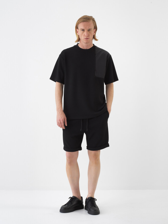 Siyah Oversize Tişört - Xint