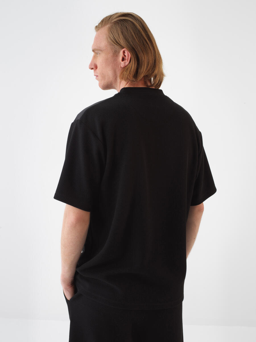 Siyah Oversize Tişört - 5