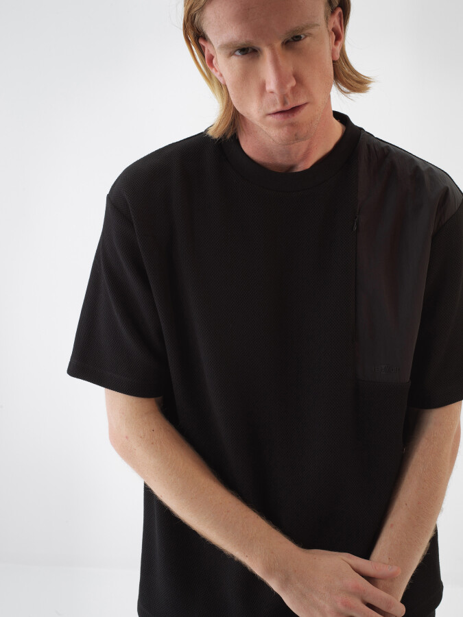 Siyah Oversize Tişört - Xint