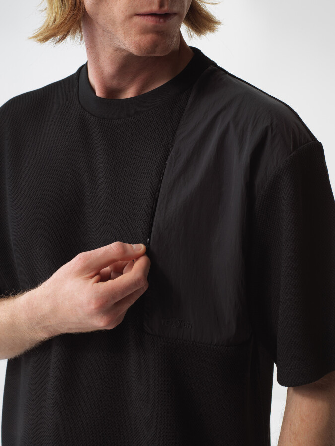 Siyah Oversize Tişört - Xint