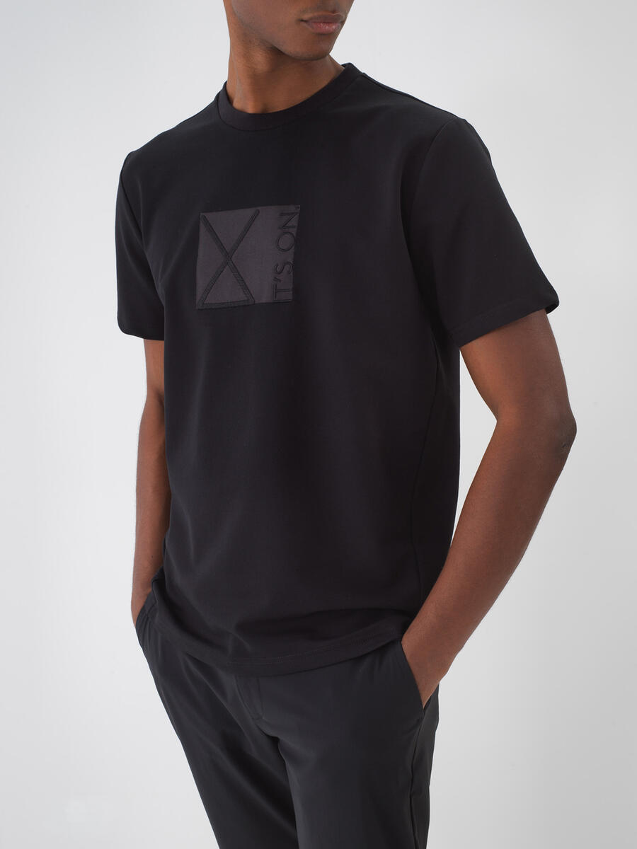 Siyah Regular Fit Pamuklu Tişört