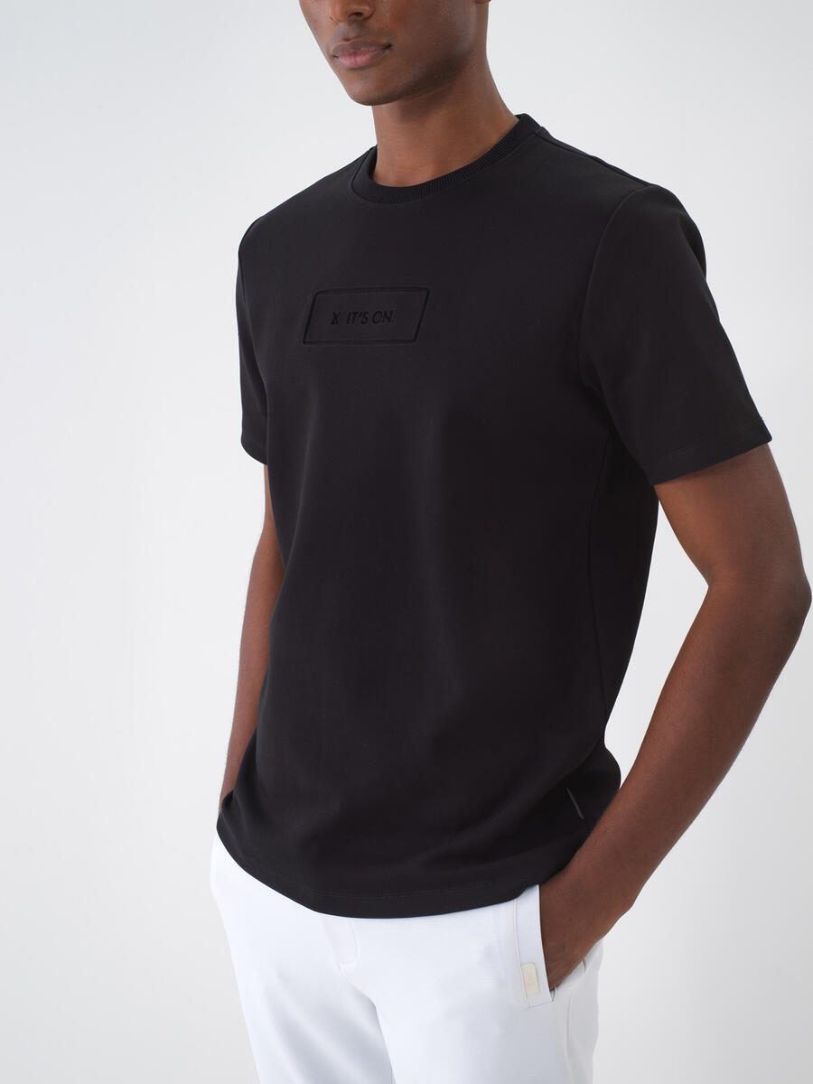 Siyah Regular Fit Pamuklu Tişört