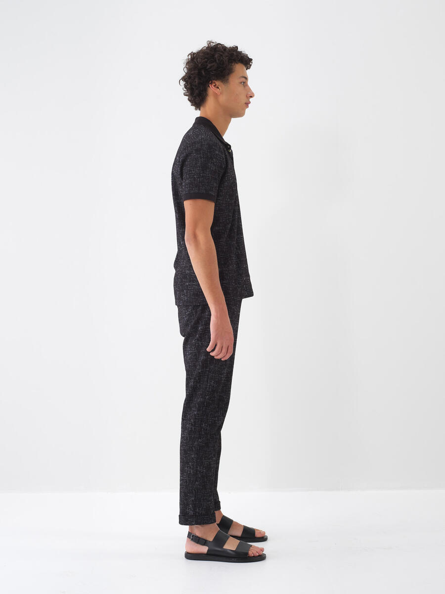 Siyah Regular Fit Pamuklu Tişört - 3