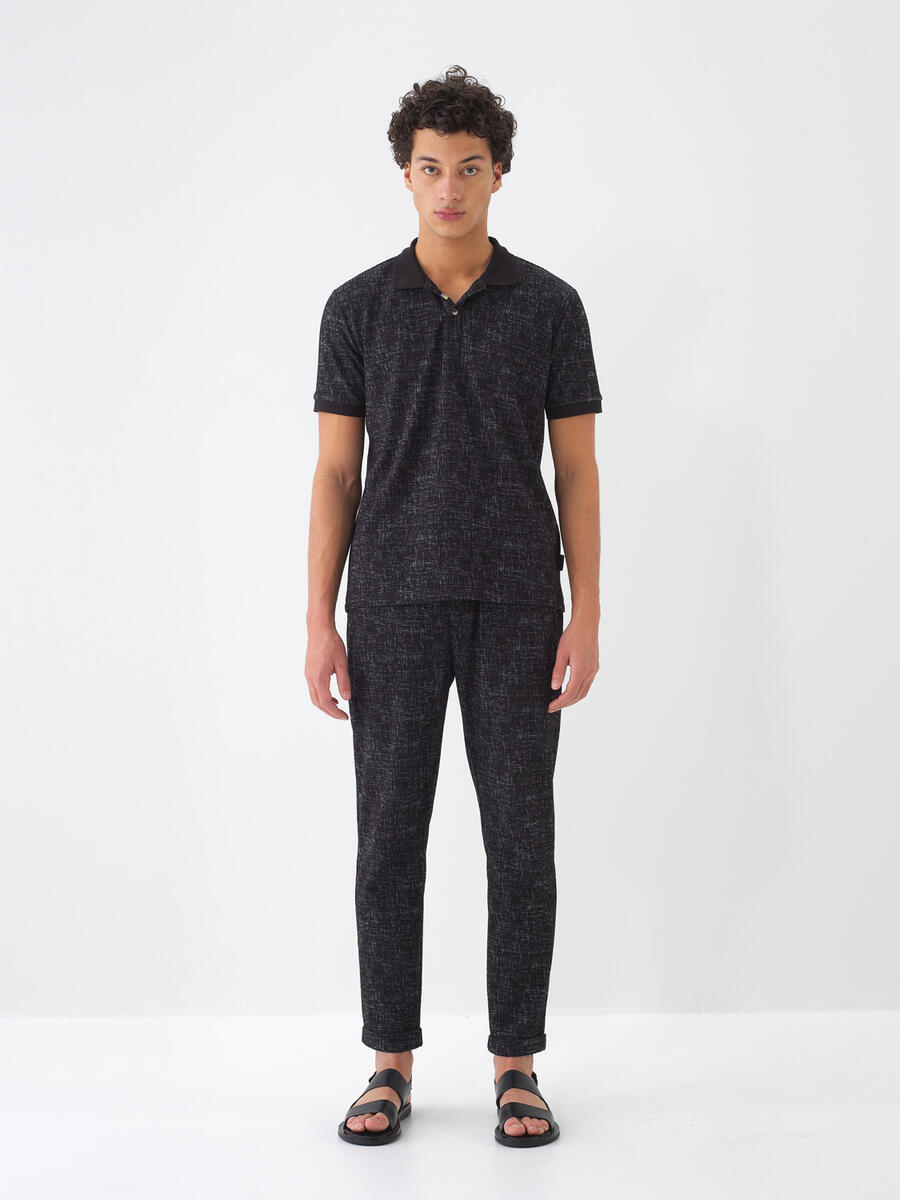 Siyah Regular Fit Pamuklu Tişört - 2