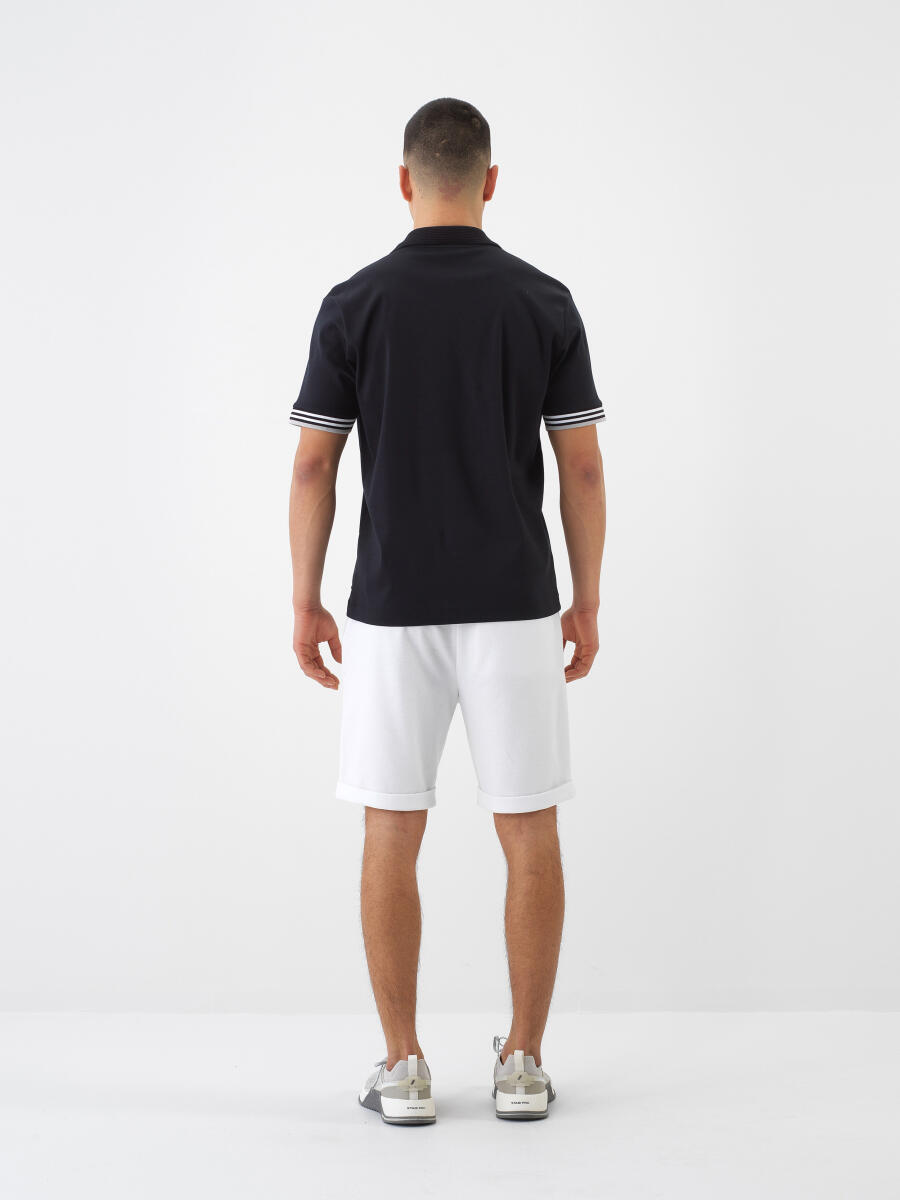 Siyah Regular Fit Pamuklu Tişört - 5