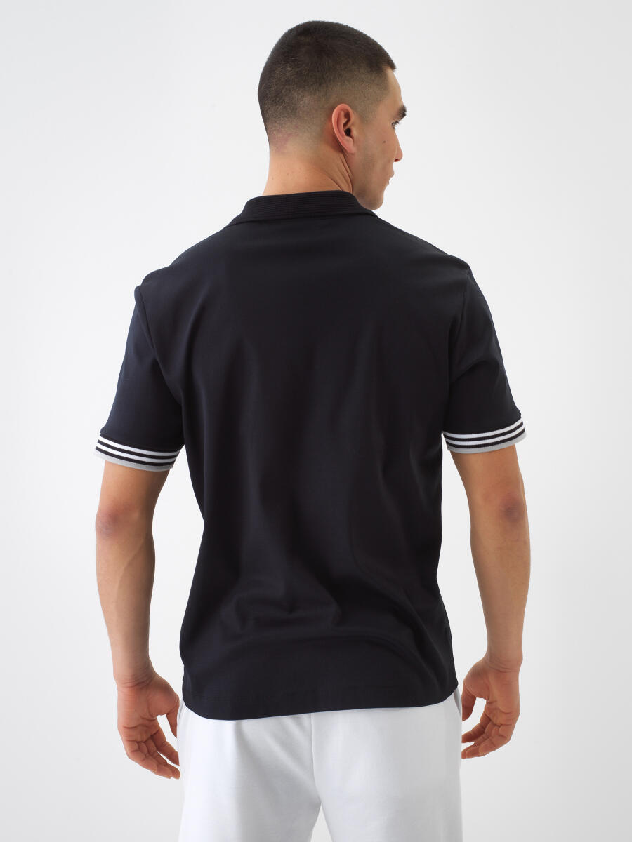 Siyah Regular Fit Pamuklu Tişört - 4