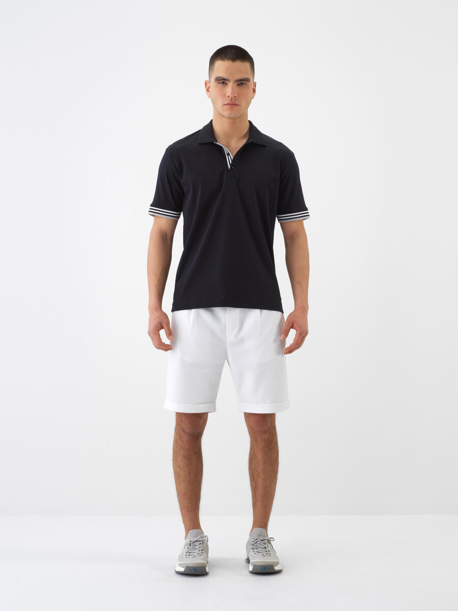 Siyah Regular Fit Pamuklu Tişört - 2