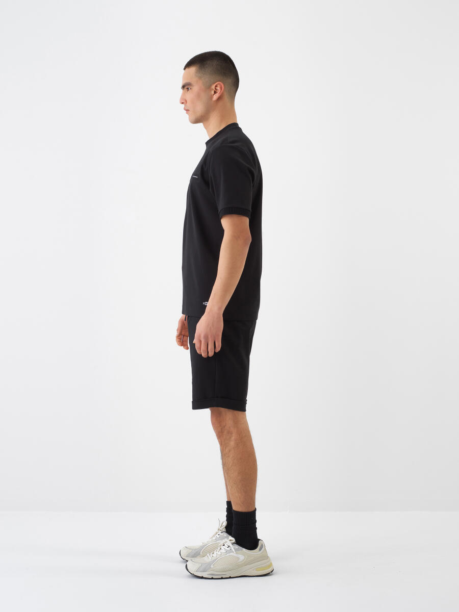 Siyah Regular Fit Pamuklu Tişört - 3