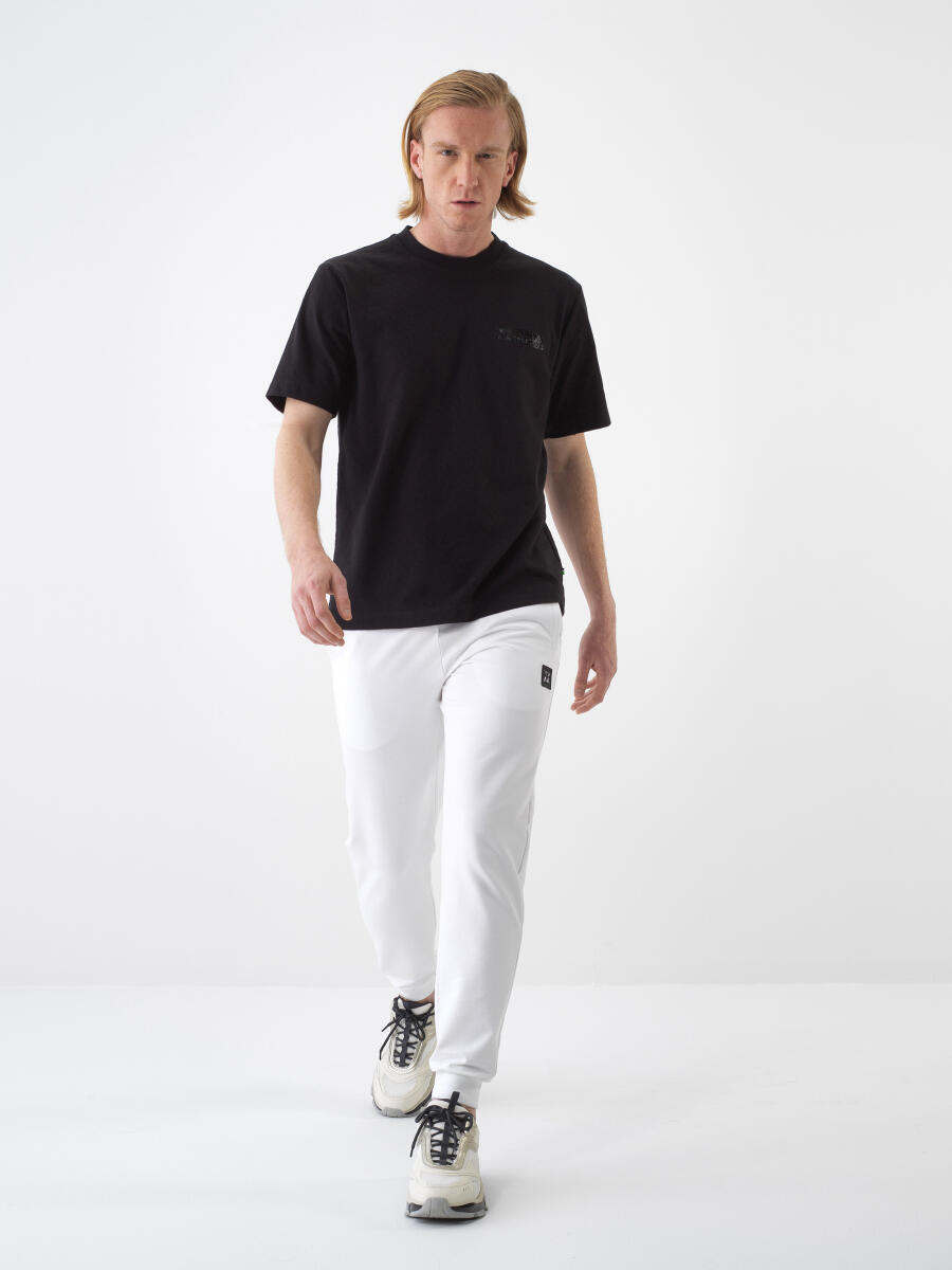 Siyah Regular Fit Pamuklu Tişört - 2