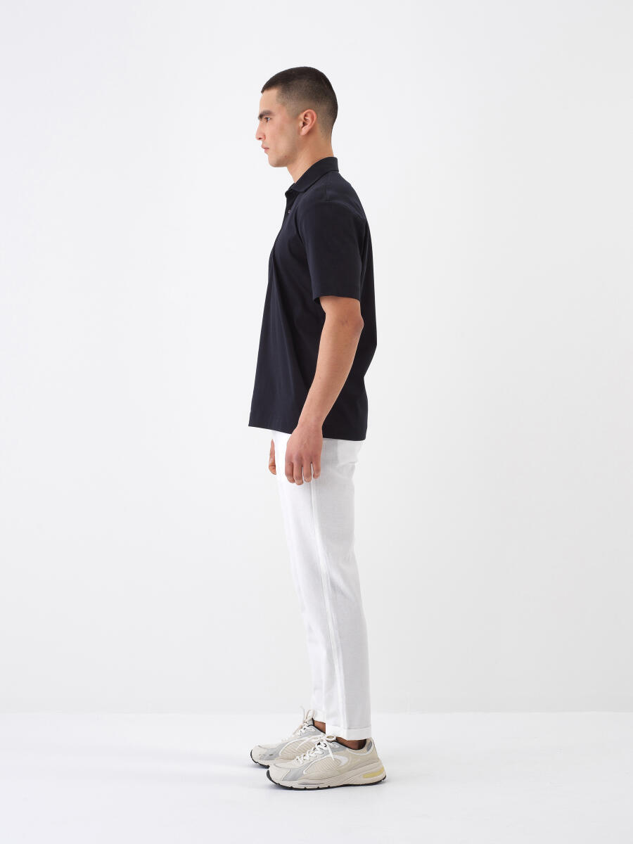 Siyah Regular Fit Pamuklu Tişört - 3
