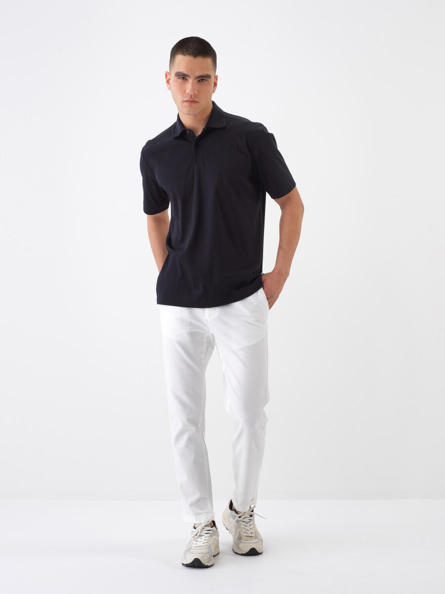 Siyah Regular Fit Pamuklu Tişört - 2