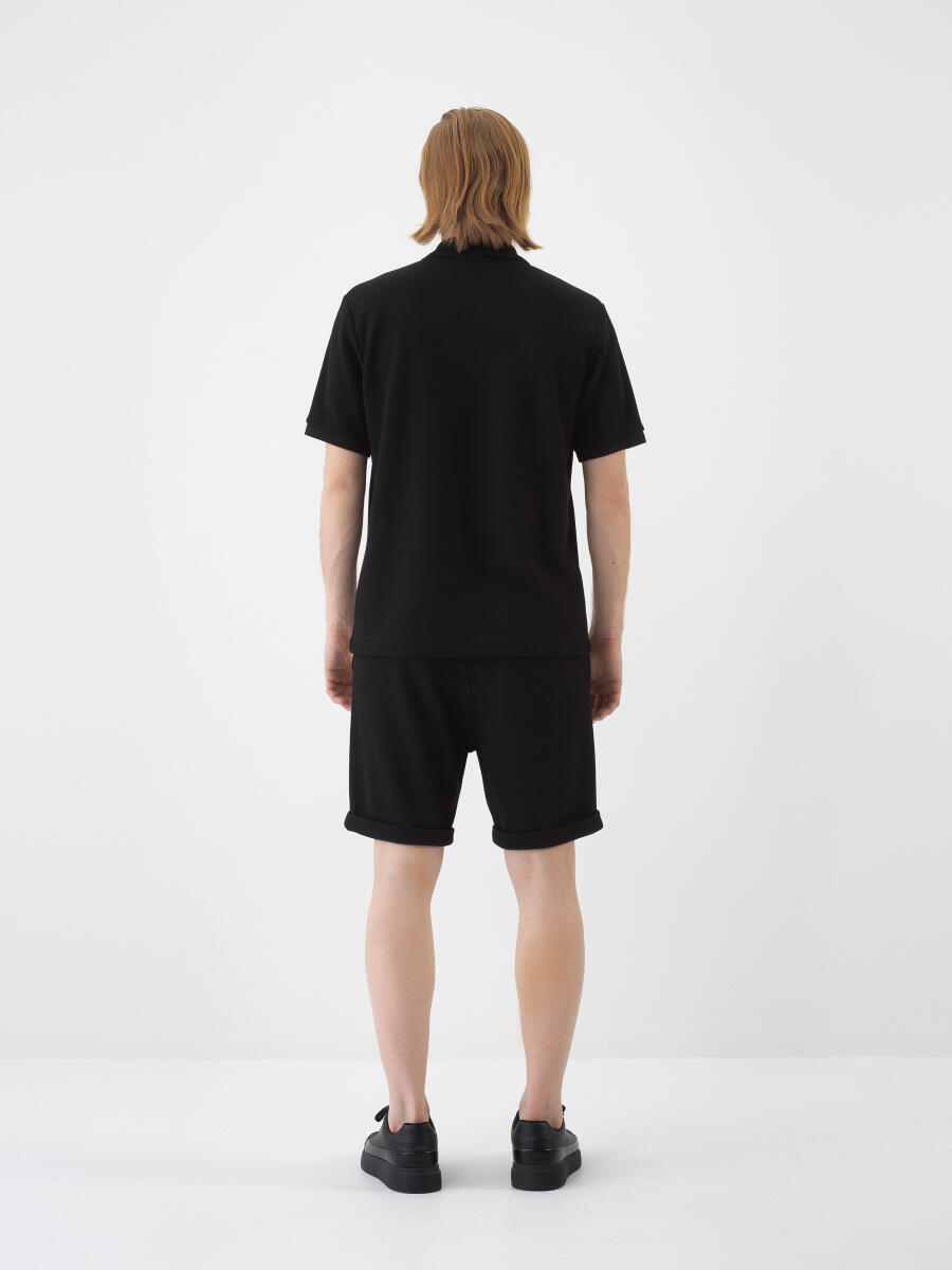 Siyah Regular Fit Tişört - 5