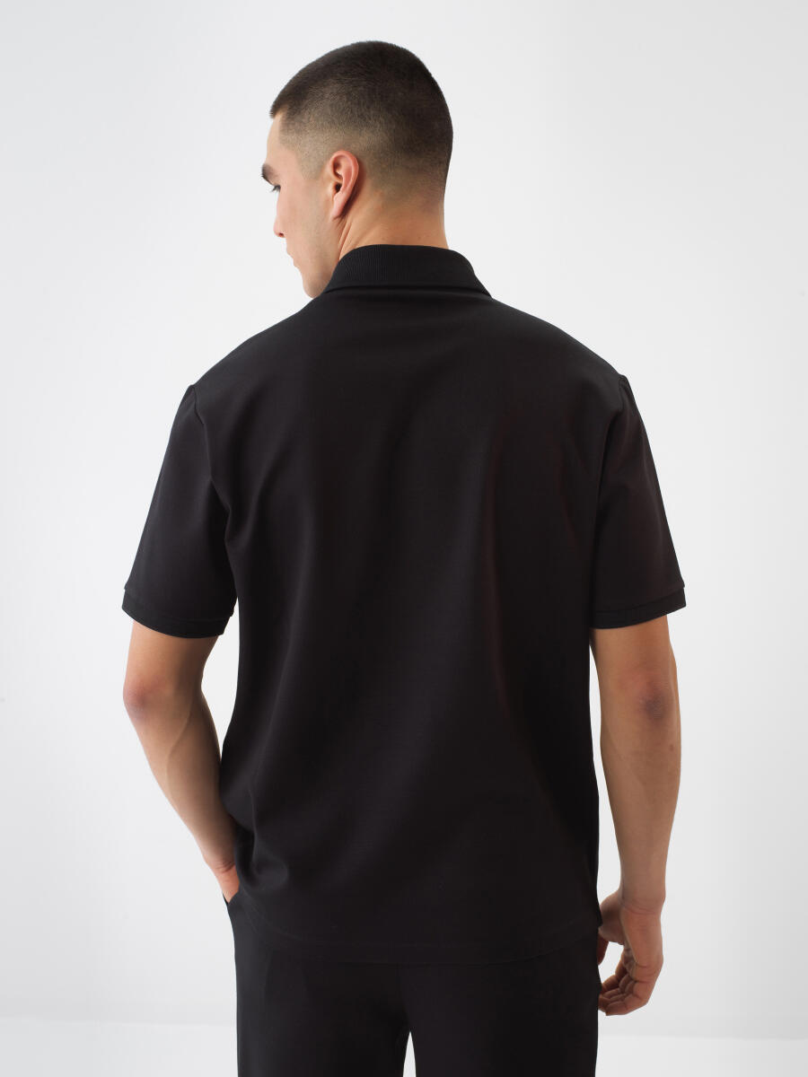 Siyah Regular Fit Tişört - 5