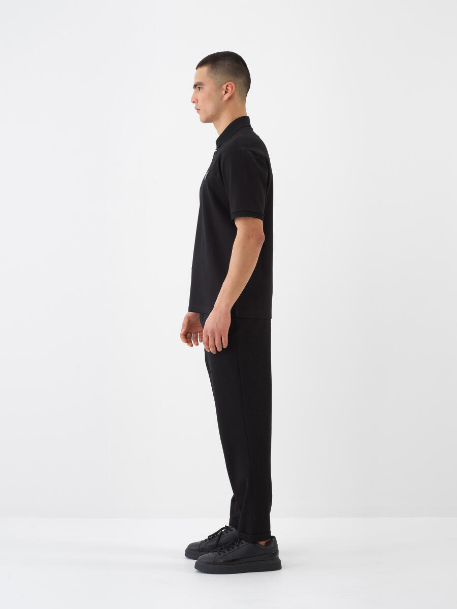 Siyah Regular Fit Tişört - 4