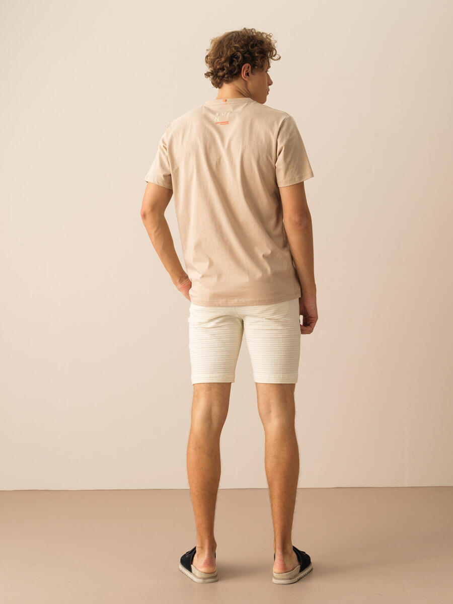 Taş Rengi Regular Fit Pamuklu Tişört - 4