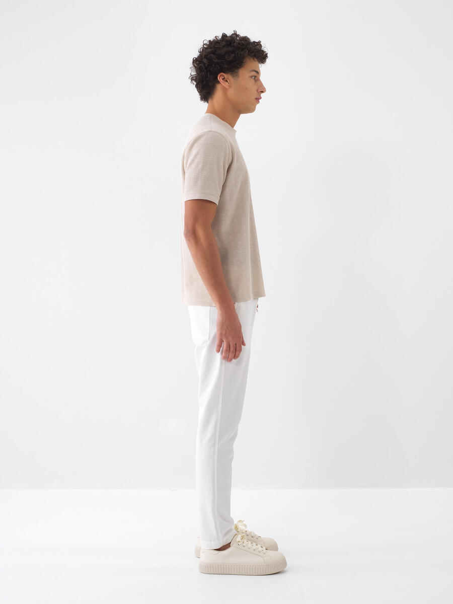Taş Rengi Regular Fit Pamuklu Tişört - 3